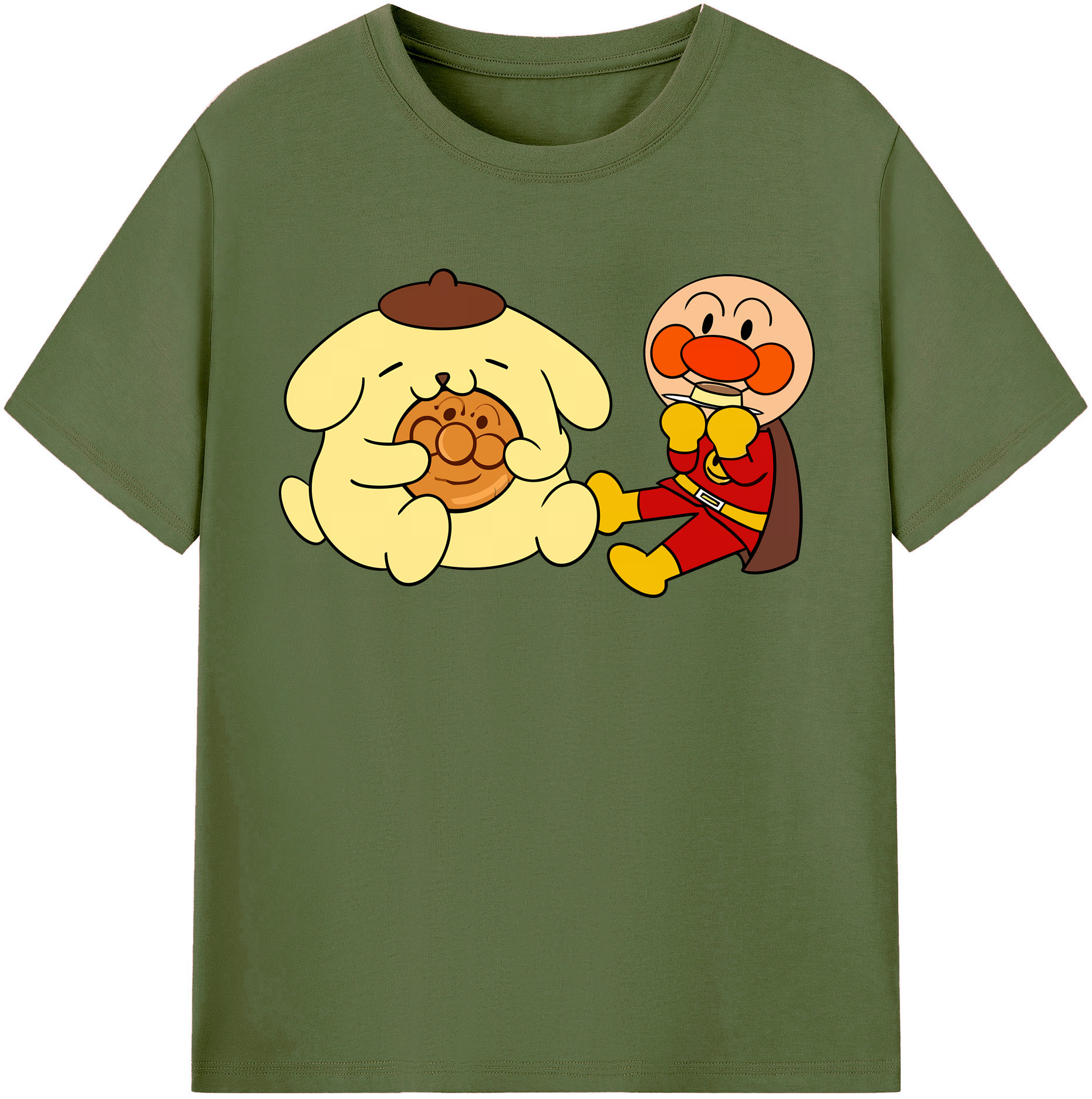 （画像用） アンパンマン Anpanman 綿100％半袖Tシャツ（フロントプリント）